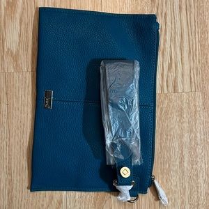 Teal blue wristlet